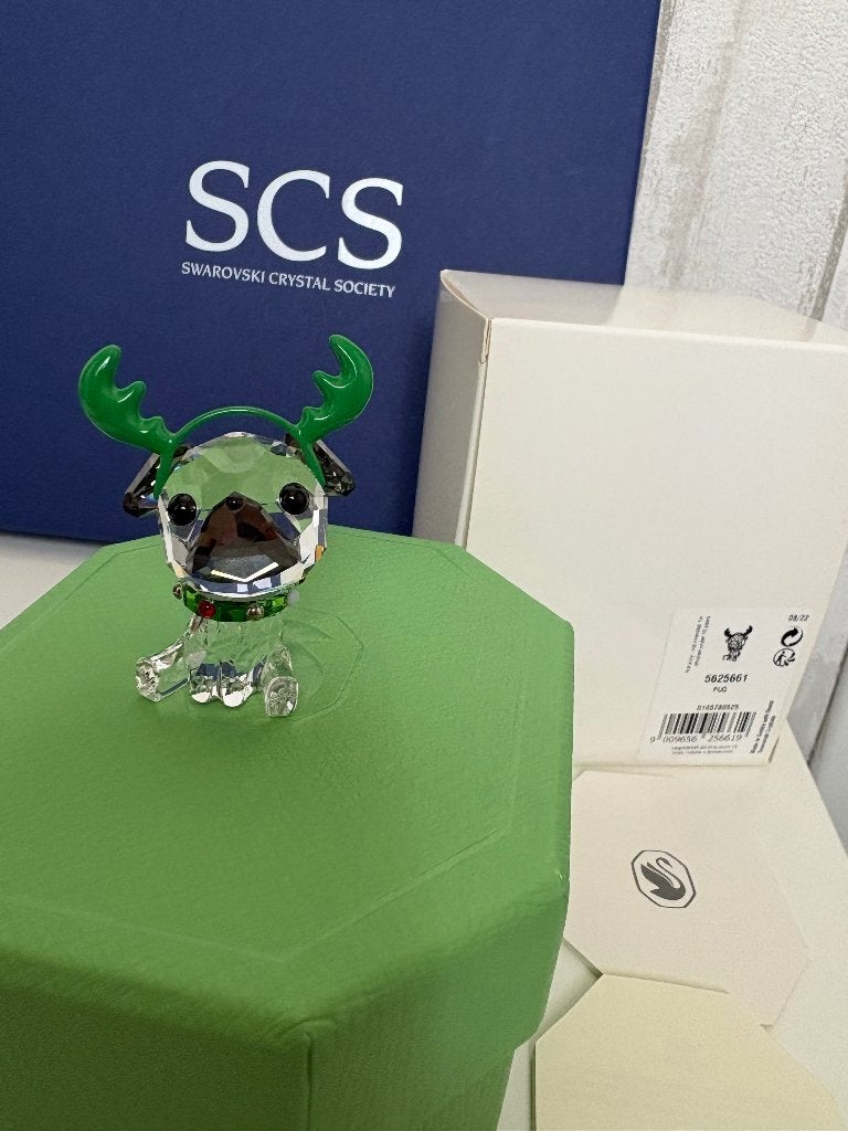 Swarovski mopshond, Ophalen of Verzenden, Zo goed als nieuw, Figuurtje