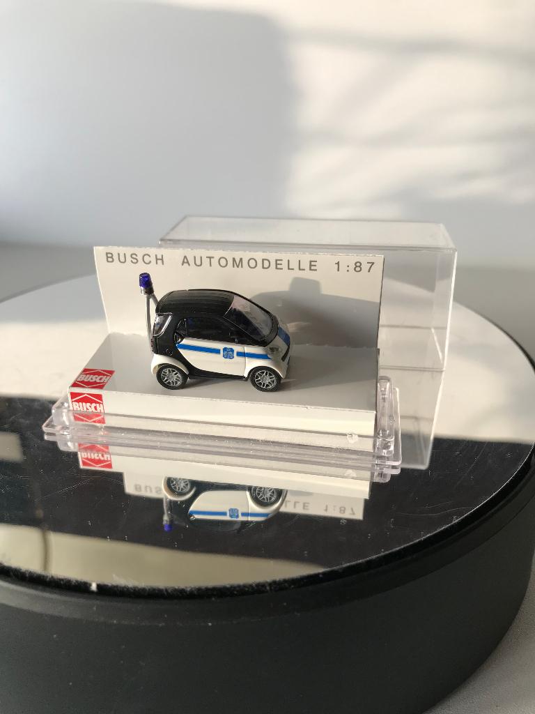 SMART - POLITIE - BUSCH - 1:87, Verzenden, Nieuw, Auto, Overige merken
