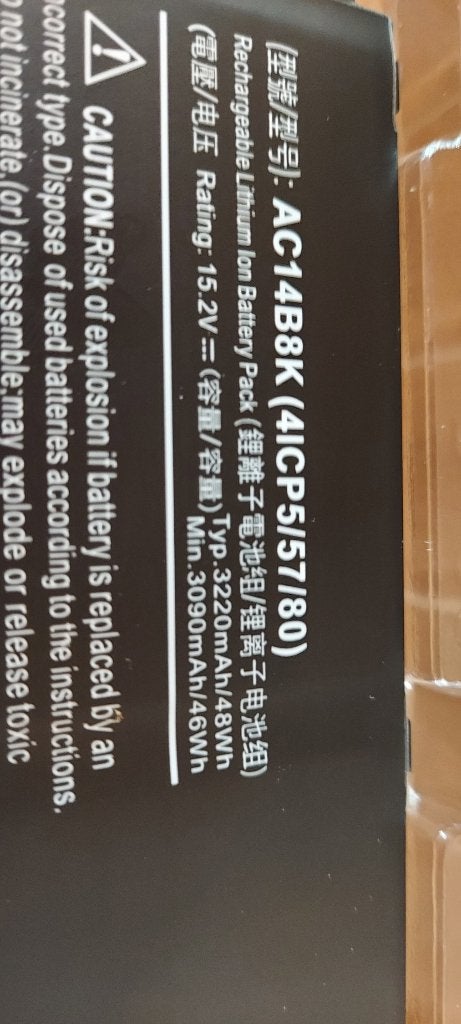 ACER LAPTOP BATTERIJ ac14B8K (2X NIEUW), Ophalen of Verzenden, Nieuw