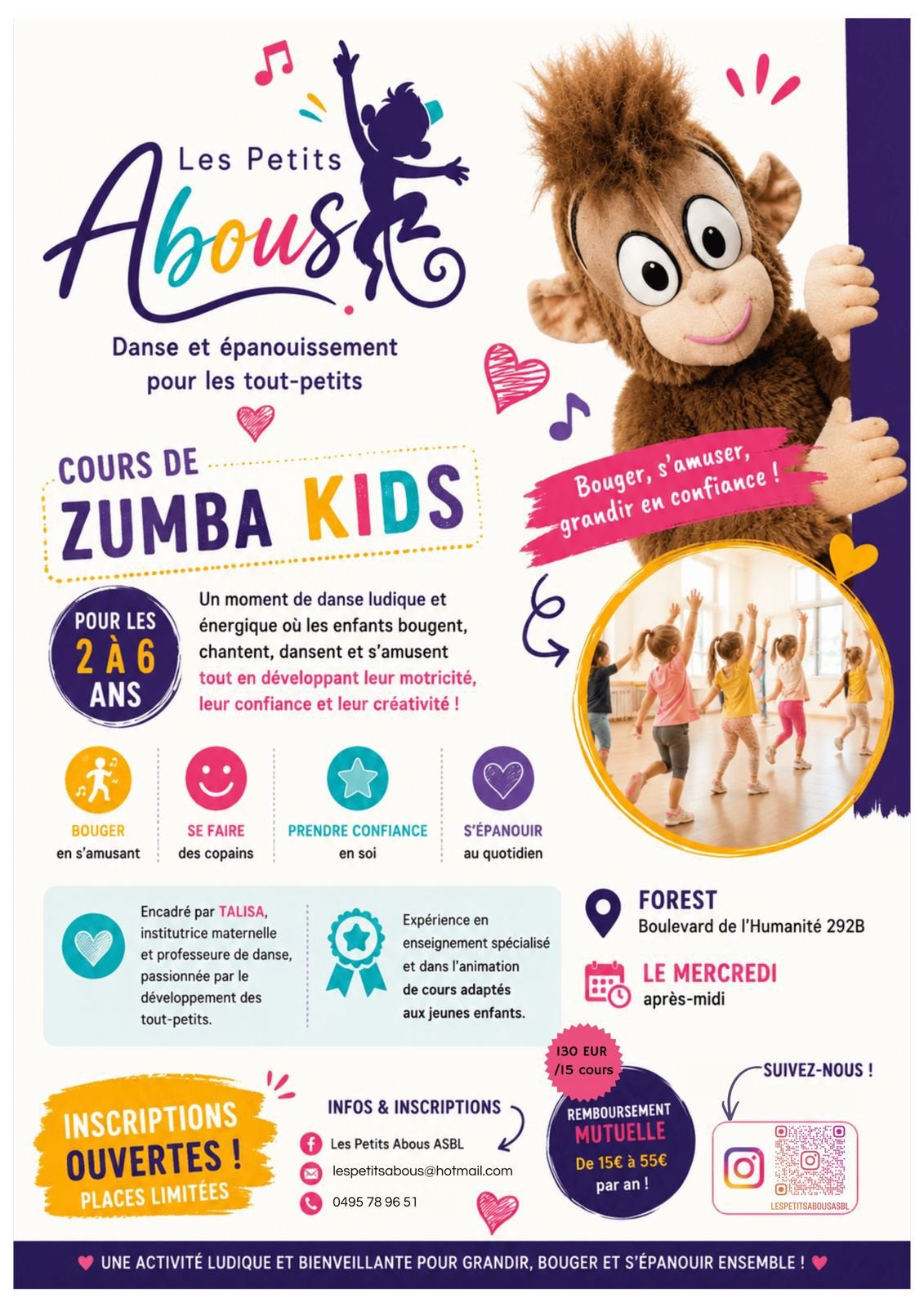 Zumba kinderdanslessen voor kinderen van 2 tot 6 jaar, Sport en Fitness, Ophalen, Nieuw