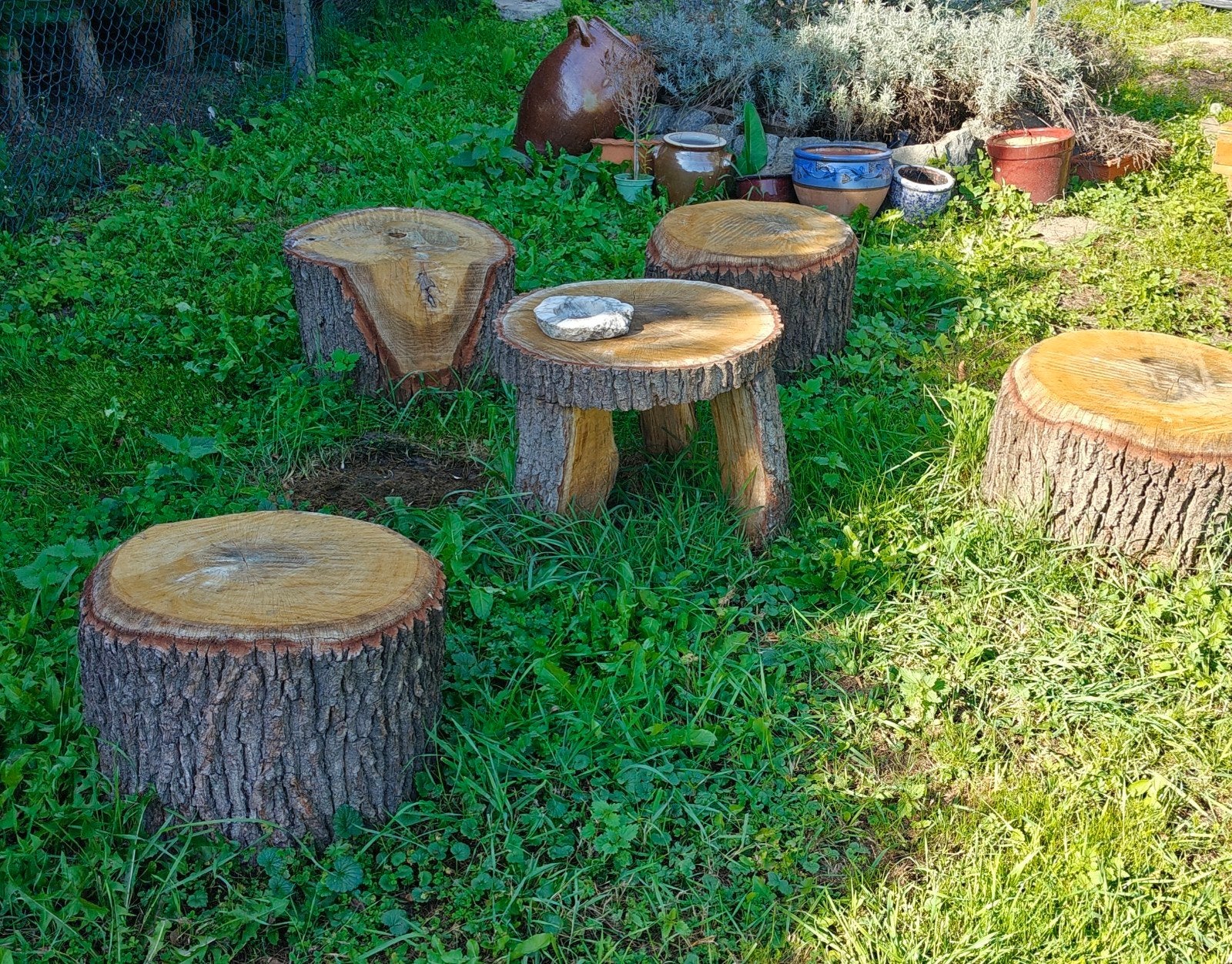 ensemble de tabourets et table, Enlèvement, Comme neuf, Bois