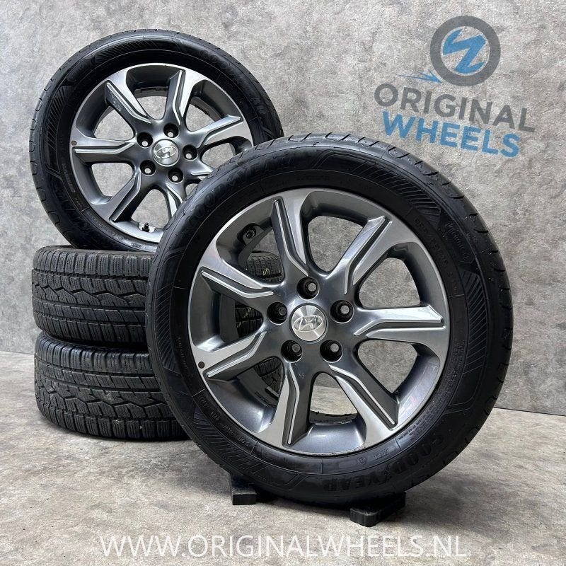 16 inch originele velgen + banden Hyundai IX20 52910-1K650, Gebruikt, -, Banden en Velgen, -