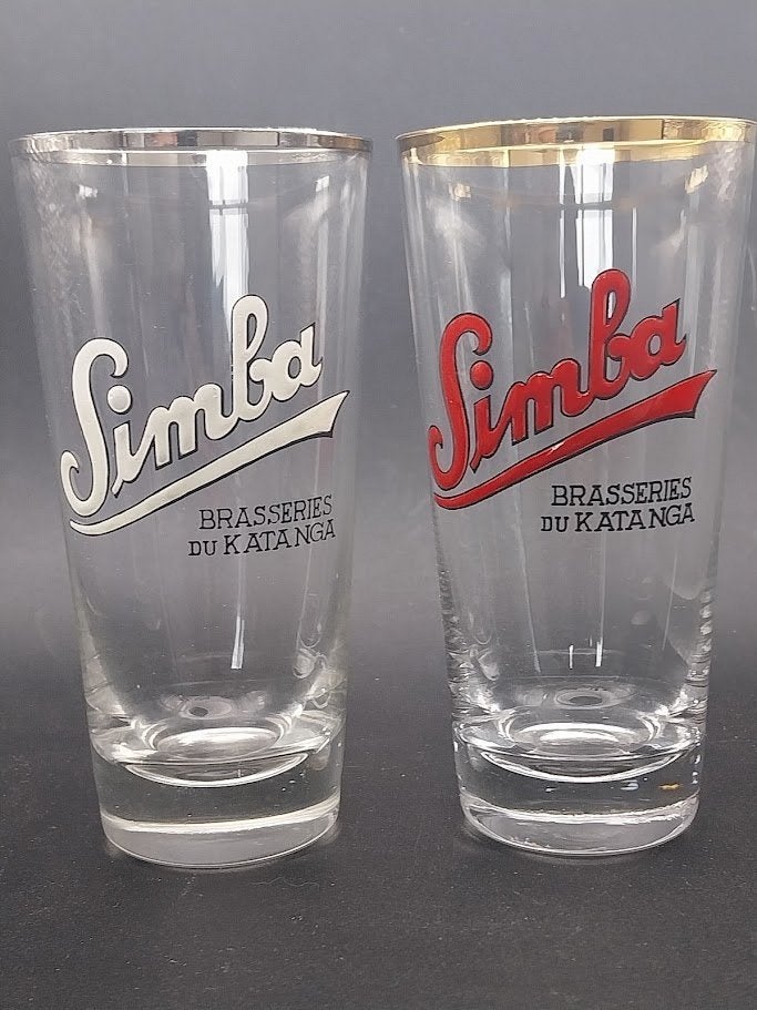 2 SIMBA rood/wit geëmailleerd, Verzamelen, Biermerken, Ophalen of Verzenden