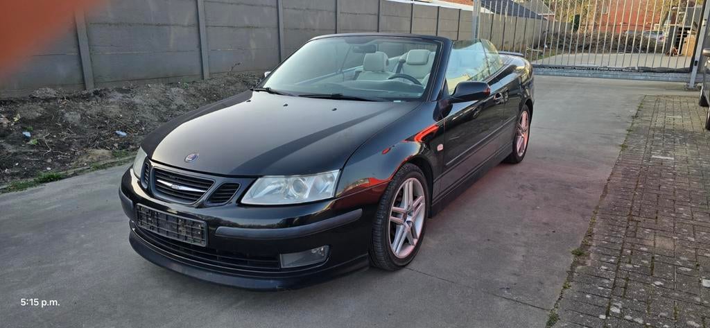 SAAB 9-3 1.9d CABRIO Automaat bj2006 GEKEURD VOOR VERKOOP, Auto's, Automaat, Cabriolet, Zwart, Leder