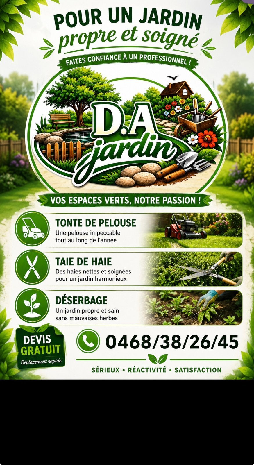 Jardinier, Une personne, Plusieurs jours