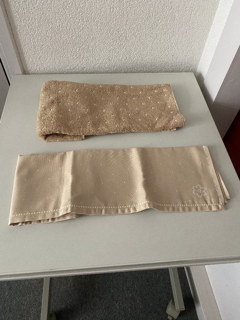 Keukentextielsets Stip met Bloem Bunzlau Castle, Huis en Inrichting, Katoen, Overige kleuren, Overige typen, Nieuw