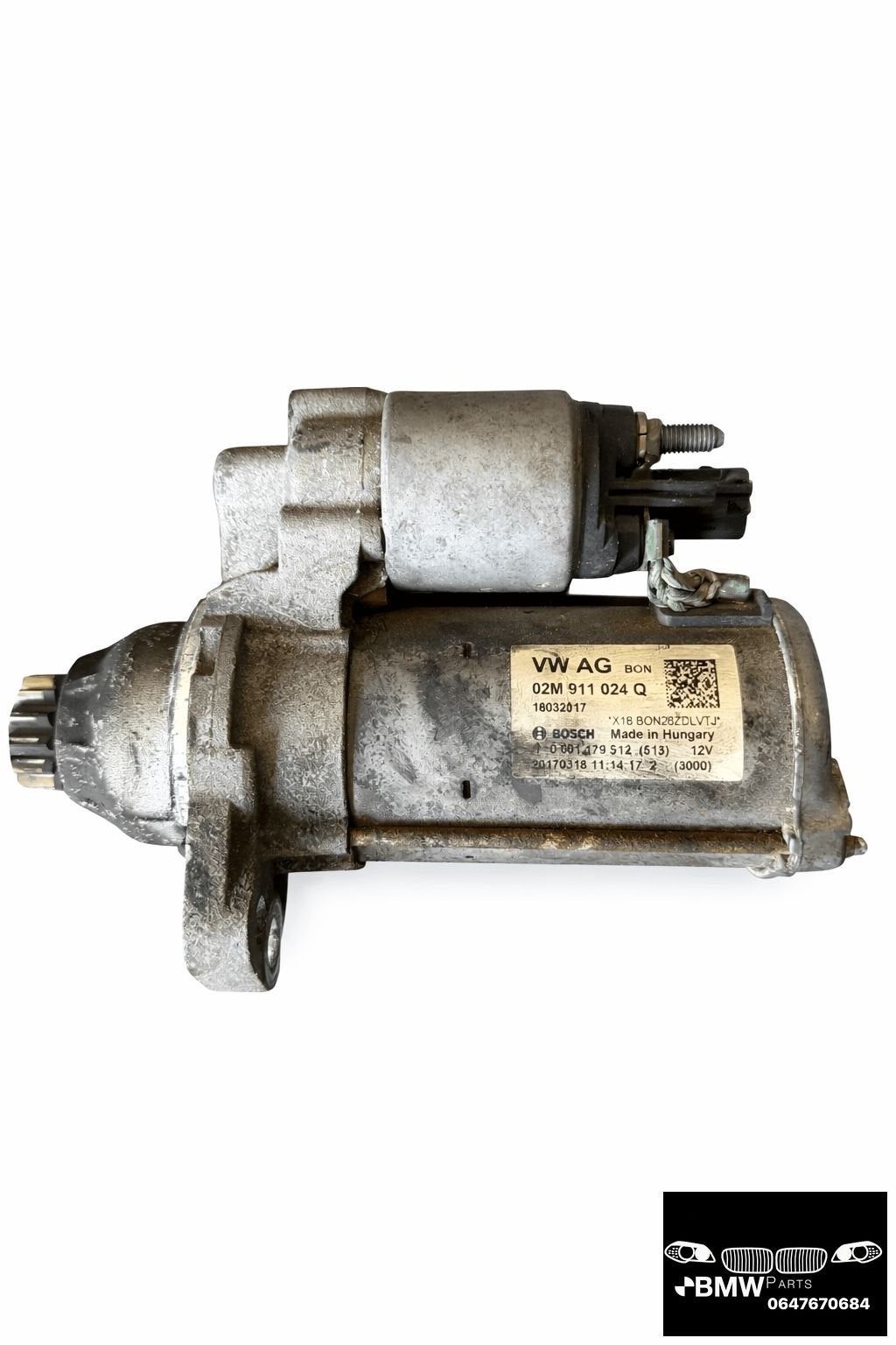 VW Polo 6C GTI 1.8 TSI startmotor DAJ DAJA Bosch 02M911024Q, Volkswagen, -, Origine de la pièce connue, Utilisé