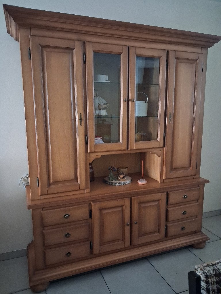 Grand buffet en bois massif, Maison & Meubles, Avec tiroir(s), 150 à 200 cm, Comme neuf, Chêne