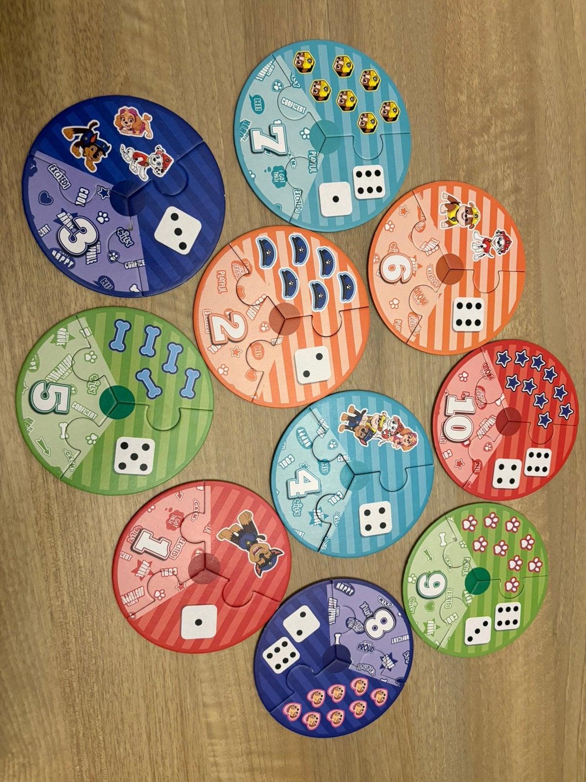 Paw patrol puzzel om te tellen, Ophalen