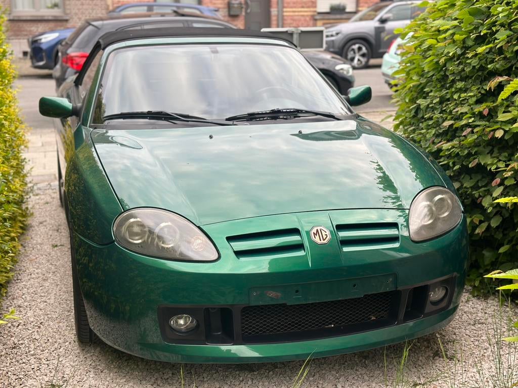 MG TF 1.8i Cabrio Automaat Leder 2004 slechts 115.631 kms, Autos, MG, Cuir, Achat, Entreprise, Noir