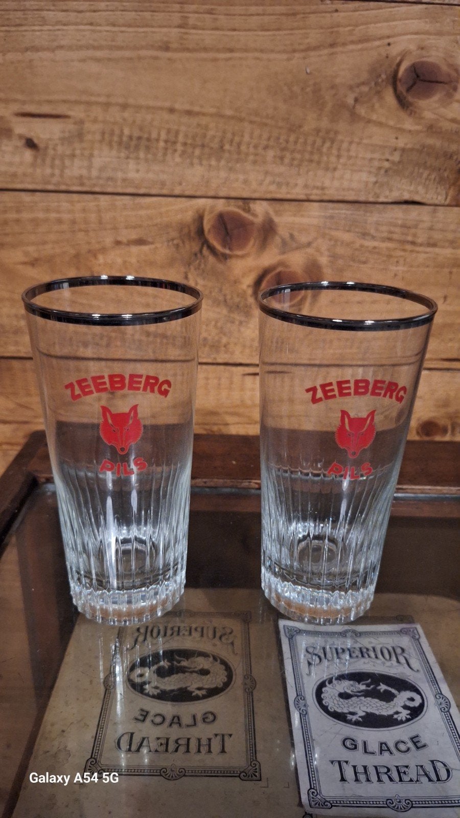 2 glazen zeeberg pils, Verzamelen, Ophalen of Verzenden