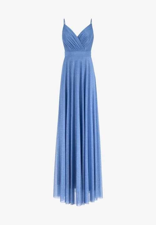 Galakleed blauw met glitter maat 38, Kleding | Dames, Gelegenheidskleding, Galajurk, Blauw, Ophalen of Verzenden, Zo goed als nieuw