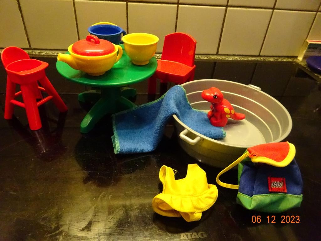 2954 LEGO Duplo poppenpicknick*VOLLEDIG*VINTAGE*Dolls* 2001, Kinderen en Baby's, Ophalen of Verzenden, Duplo