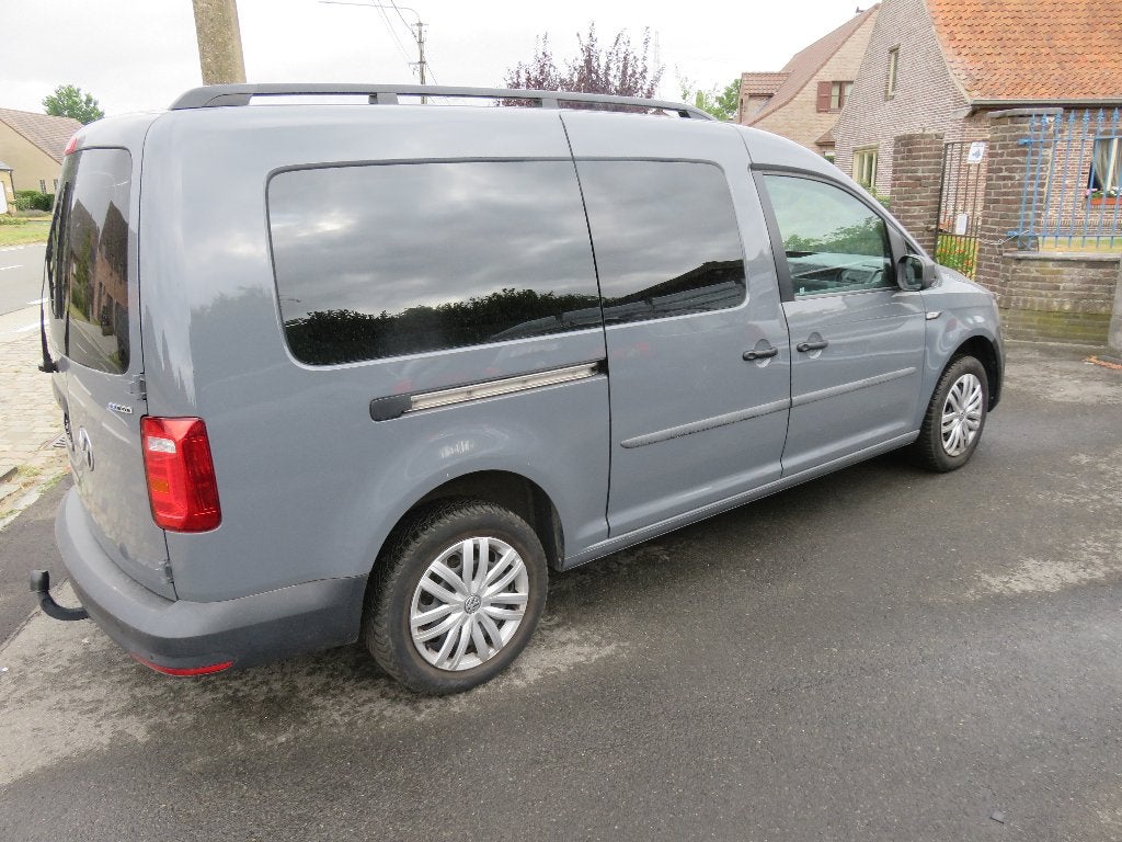 vw caddy maxi 5 zitpl 1400 TGI slechts 52900 km... 06/2020, Stof, 4 cilinders, CNG (Aardgas), Zilver of Grijs