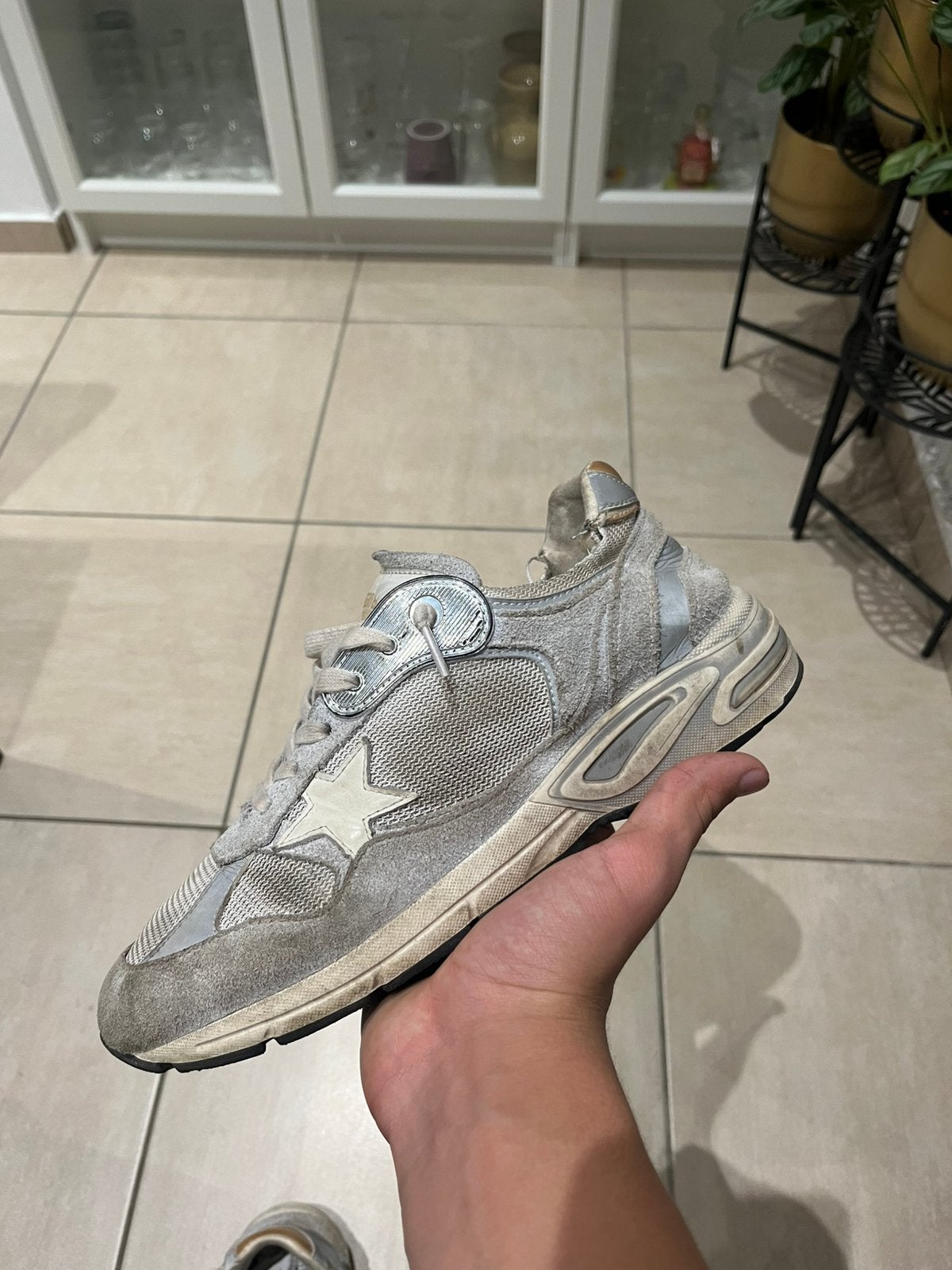 Golden goose dad star, Wit, Ophalen of Verzenden, Sneakers, Gedragen