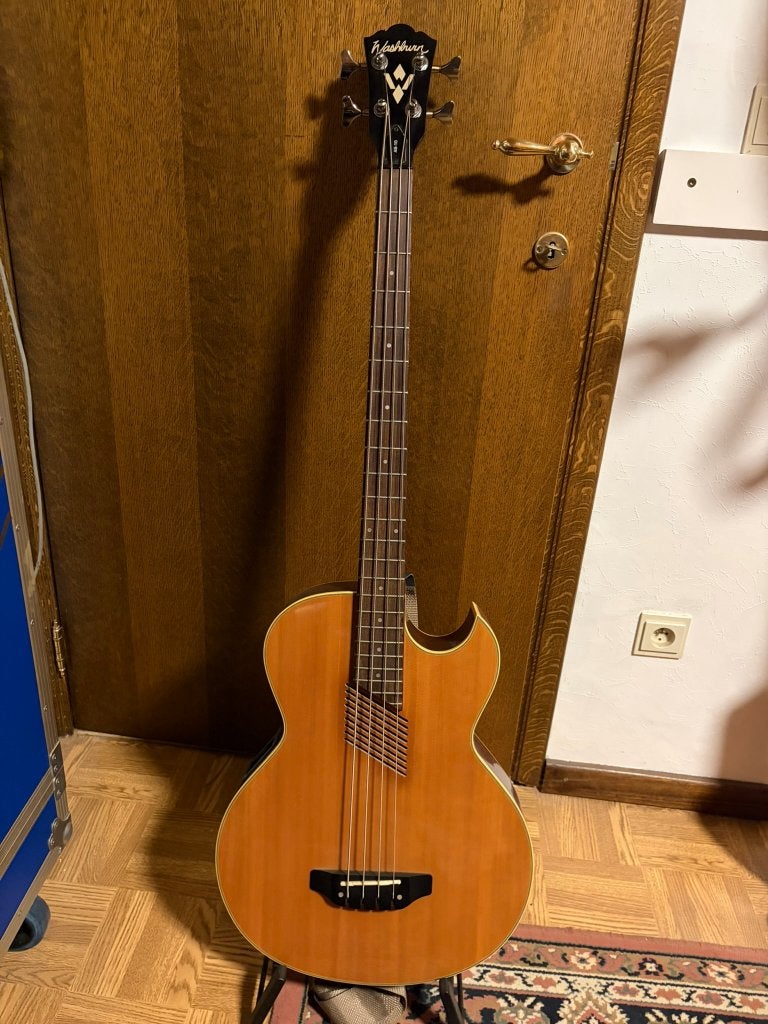 Washburn AB-10 akoestisch/elektrische basgitaar, Muziek en Instrumenten, Ophalen, Gebruikt, Akoestisch