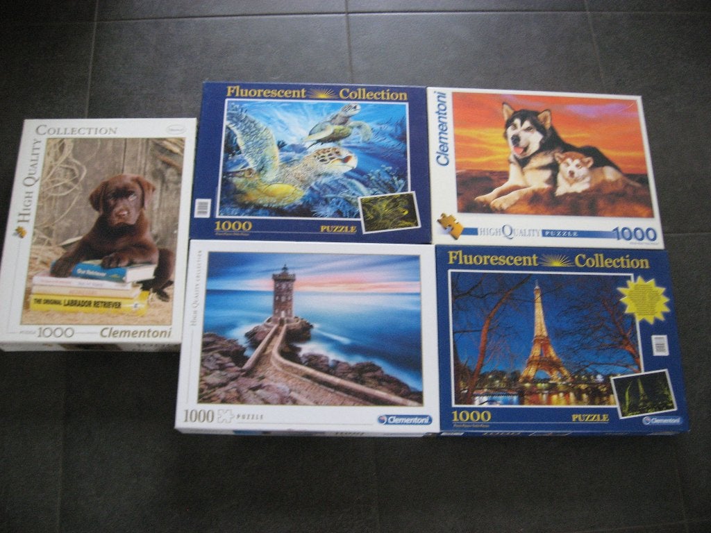 5 Clementoni Puzzels 1000 st Zie Foto's, Ophalen of Verzenden, 500 t/m 1500 stukjes, Nieuw, Legpuzzel