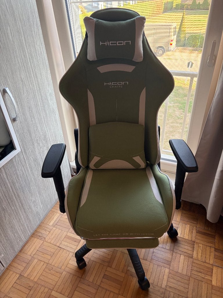HICON Ergonomische gamestoel, Maison & Meubles, Chaises de bureau, Comme neuf, Ergonomique, Chaise de bureau, Vert