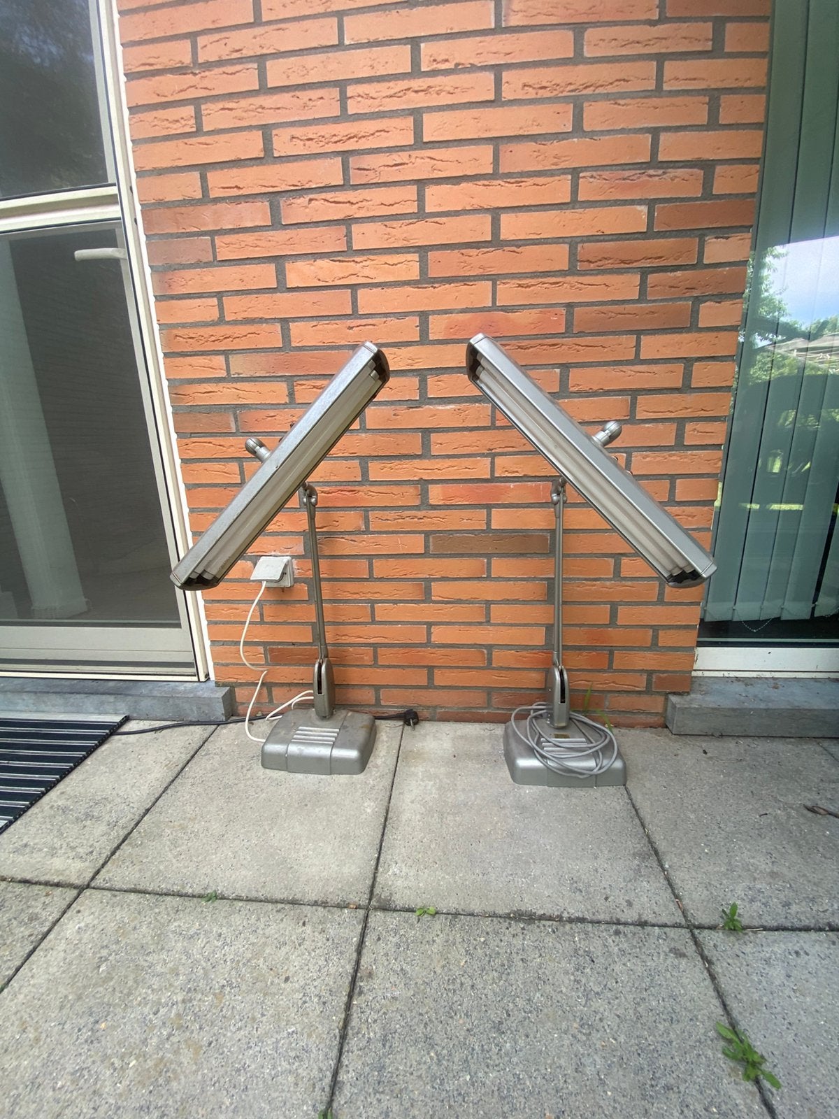 Set van 2 originele Dazor bureaulampen  jaren 50/60, Ophalen of Verzenden