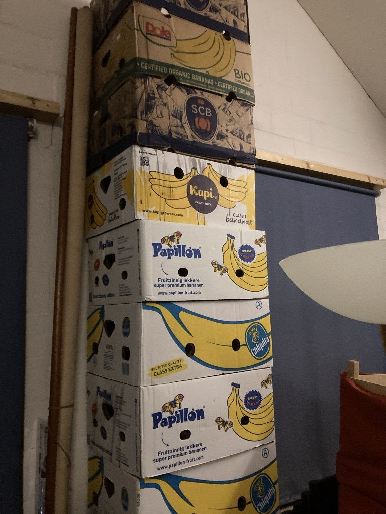 Bananendozen Perfecte conditie 37 stuks, Doe-het-zelf en Bouw, Kratten en Dozen, Zo goed als nieuw, Doos, Ophalen