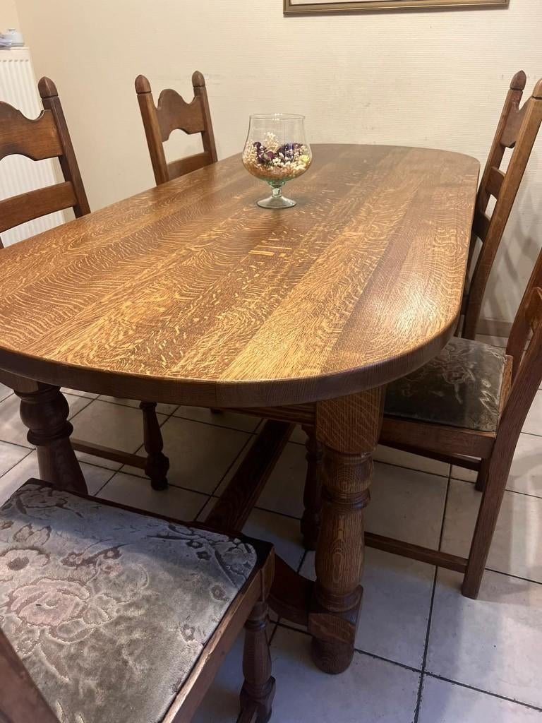 Table à manger ovale en chêne, Enlèvement