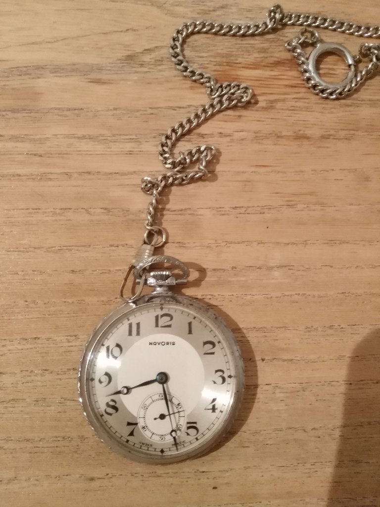 zakuurwerk novoris, Zakhorloge, Staal, 1960 of later, Met ketting