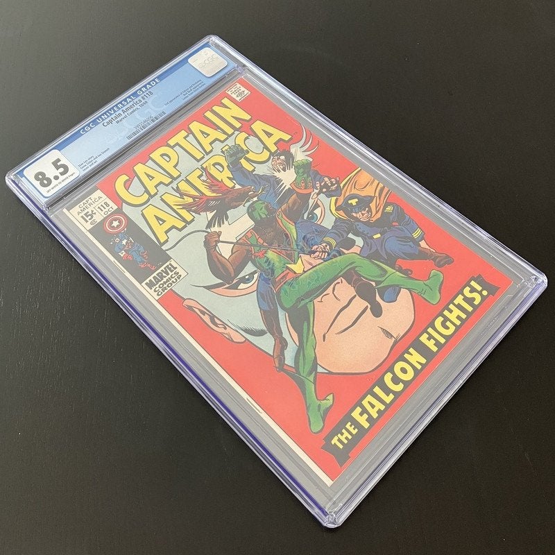 Captain America Vol.1 #118 CGC (1969) VF+ (8.5), Eén comic, Amerika, Marvel Comics, Verzenden
