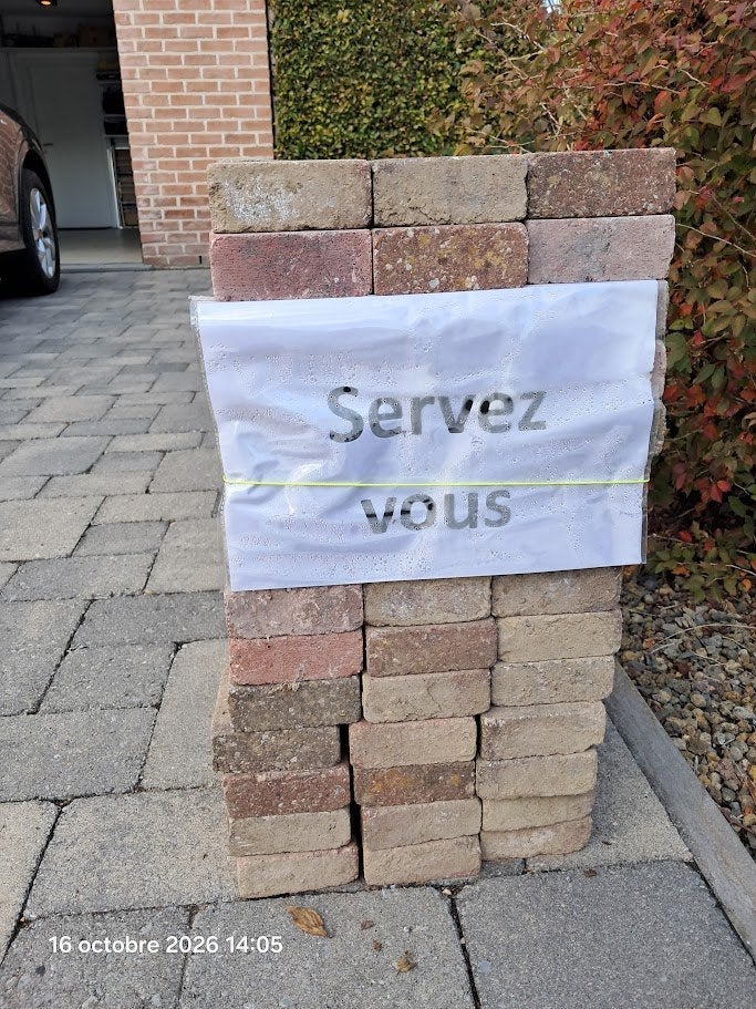 Pavés à donner, Bricolage & Construction, Moins de 20 cm, Enlèvement, Utilisé, Moins de 20 cm