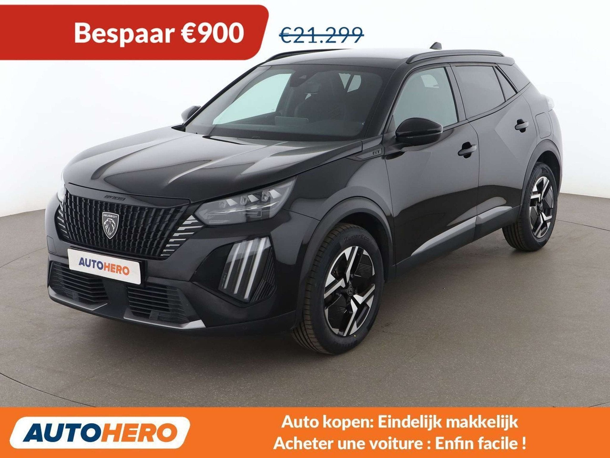 Peugeot 2008 1.5 Blue-HDi GT (bj 2023, automaat), Auto's, Bi-Xenon koplampen, Zwart, 96 kW, 5 deurs