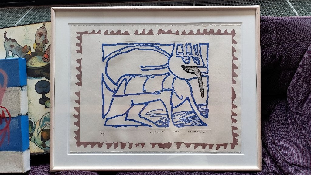 Le Chien Roi genummerde ALECHINSKY, Antiek en Kunst, Ophalen, Lithografie, Genummerd