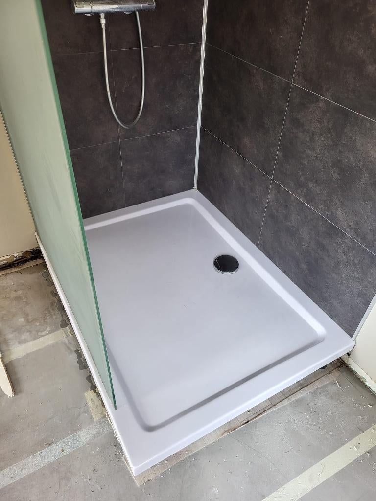 douche + wand, Doe-het-zelf en Bouw, Ophalen, Zo goed als nieuw, Glas, Douche