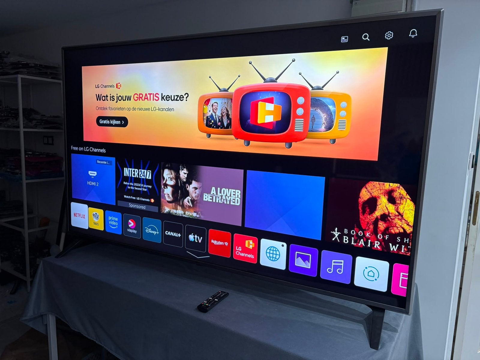 Lg 75 inch smart tv 4k ultra hd hdr10, Enlèvement, Comme neuf, LG, Smart TV