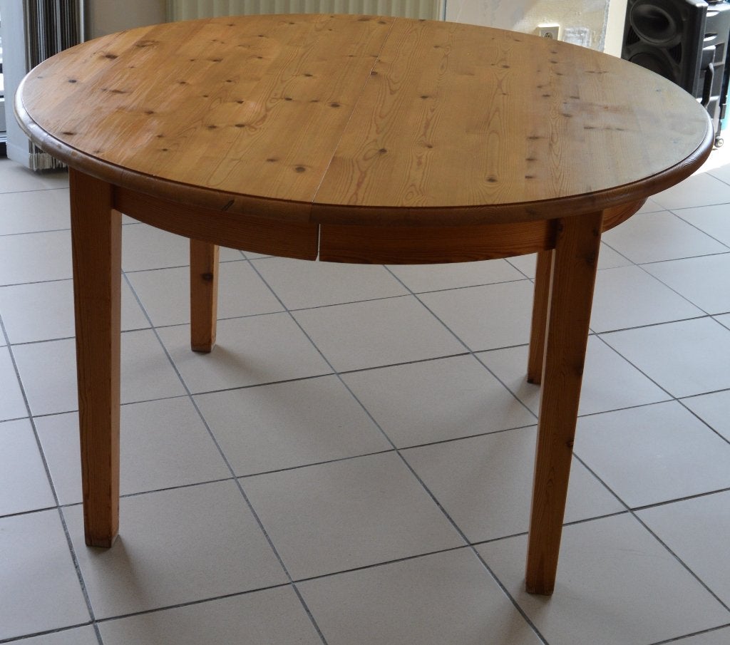 Table en bois, Ophalen, Gebruikt, Ovaal, Grenenhout