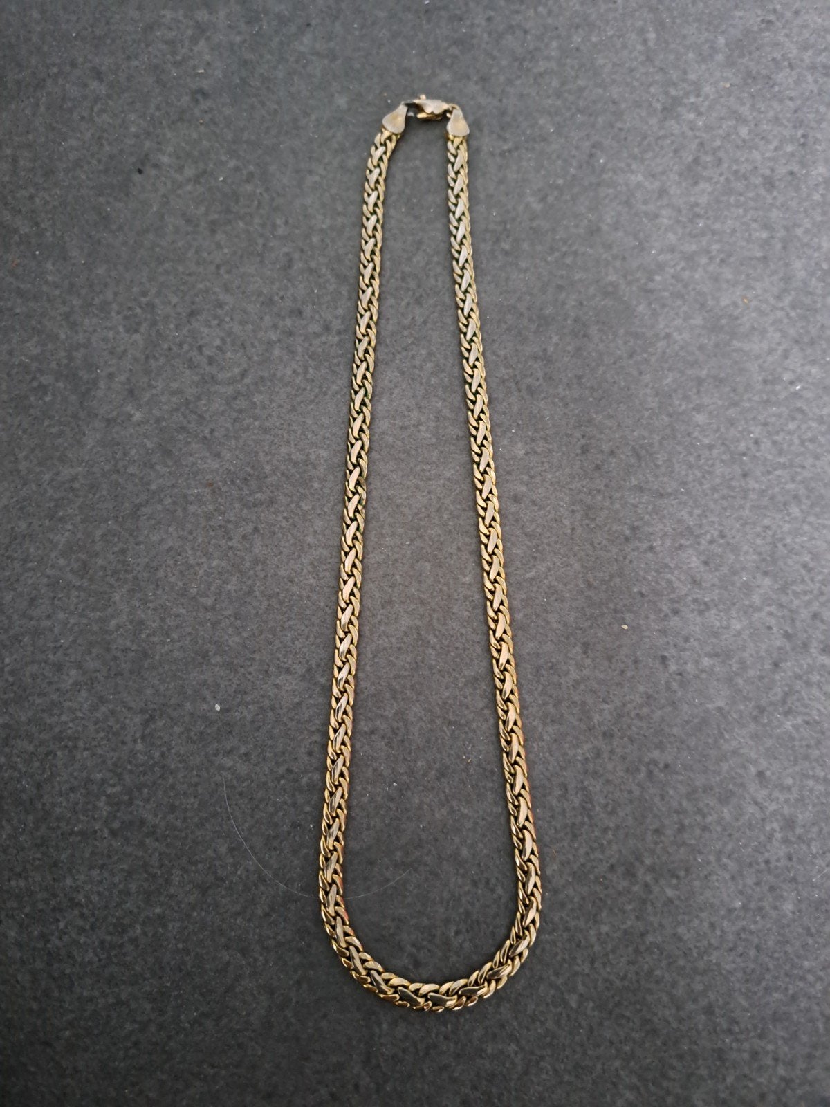 collier rétro doré   vintage, Enlèvement, Autres couleurs