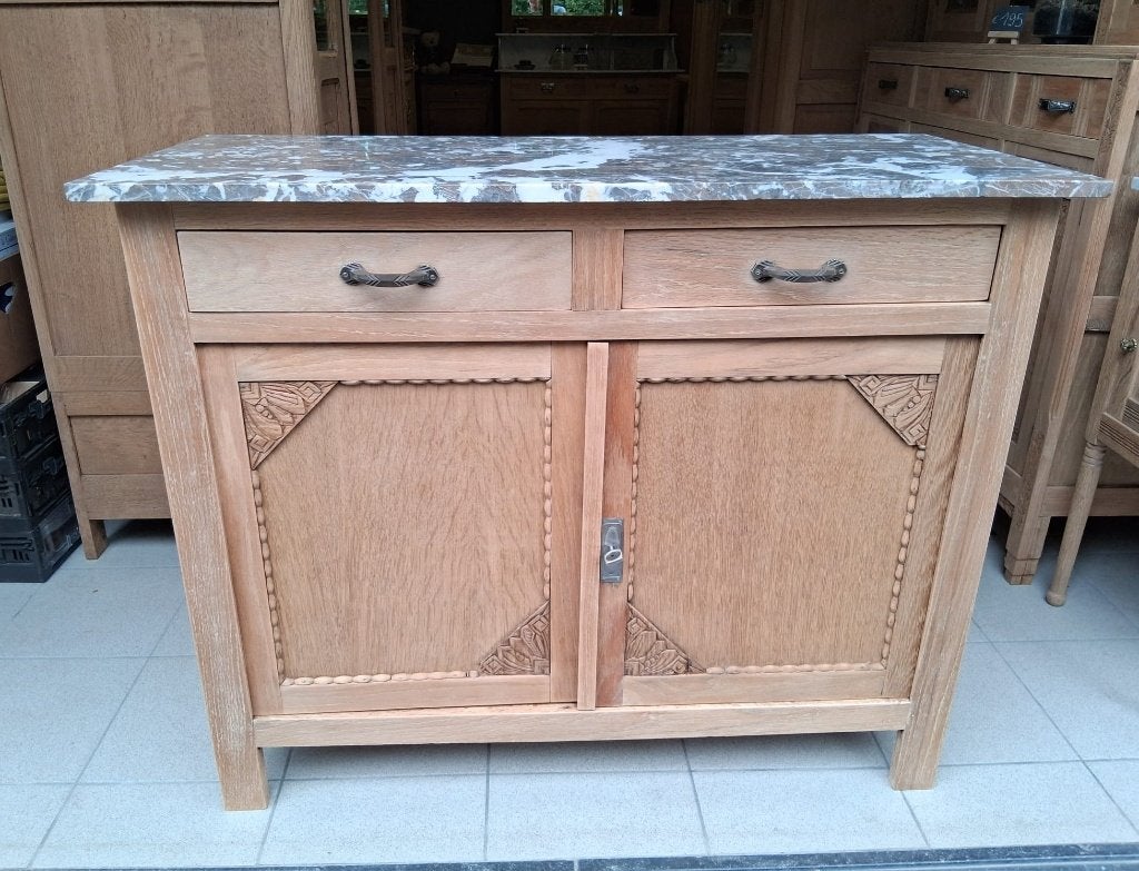 Antieke commode met marmeren blad, Ophalen