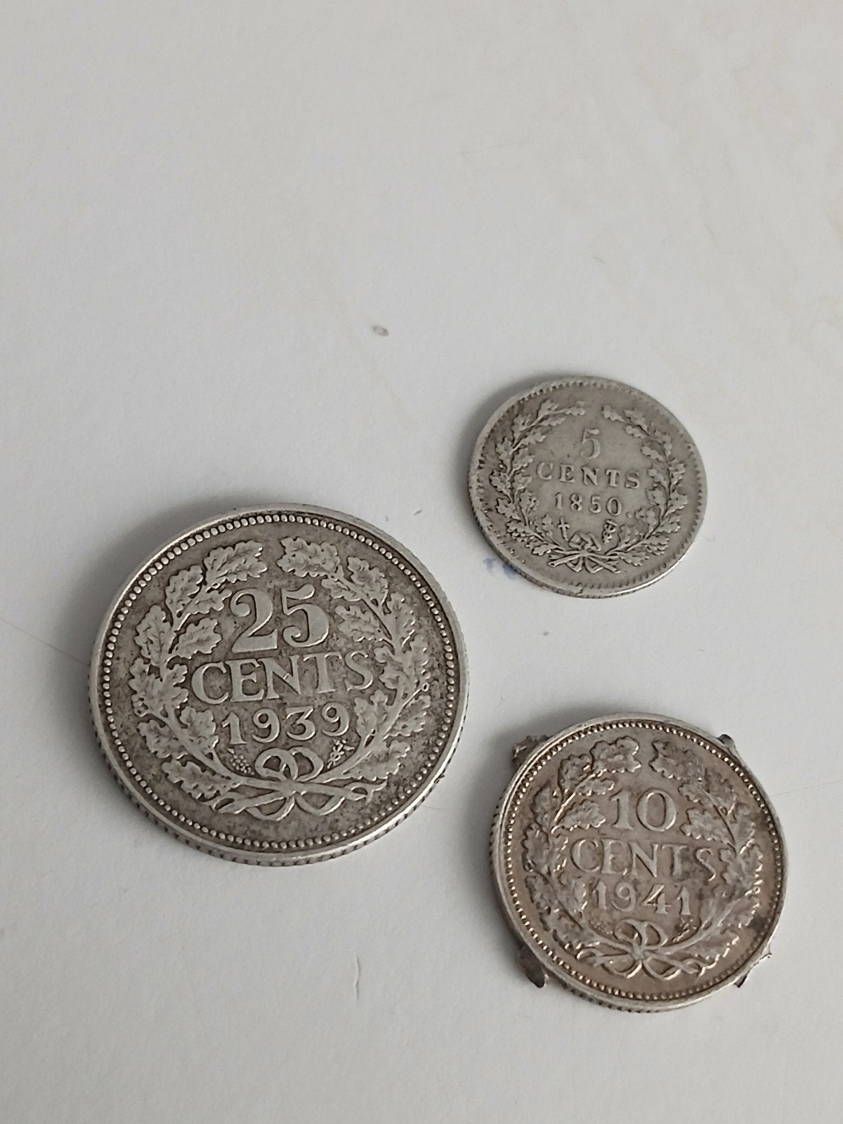 3 zilvermuntjes Nederland, Enlèvement ou Envoi, 5 centimes