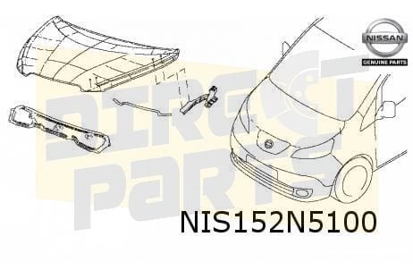 Nissan e-NV200 (7/14-) motorkap (te spuiten) Origineel!  F51, -, -, Nieuw, -