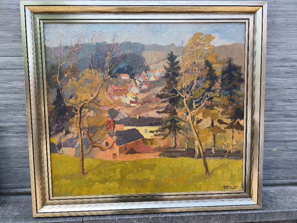 huile sur toile signe richard bressy, Antiquités & Art, Art | Peinture | Classique, Enlèvement, Toile