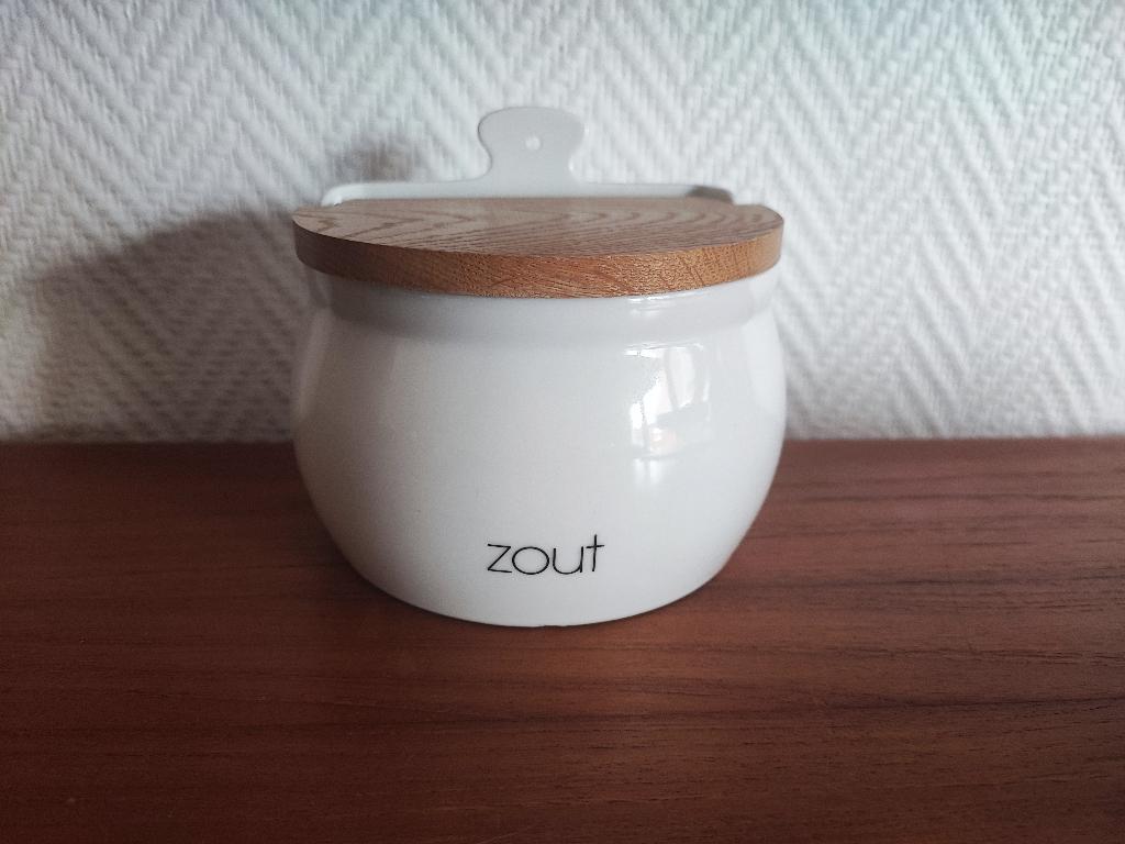Zoutpot Porcelaine BonApart Belgium ZOUT nieuwstaat, Antiek en Kunst, Ophalen of Verzenden