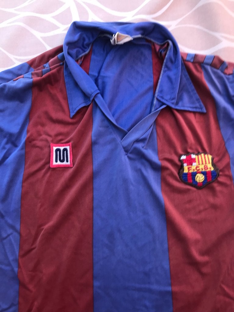 Vintage Barcelona wedstrijdshirt, Verzamelen, Ophalen, Gebruikt, Shirt