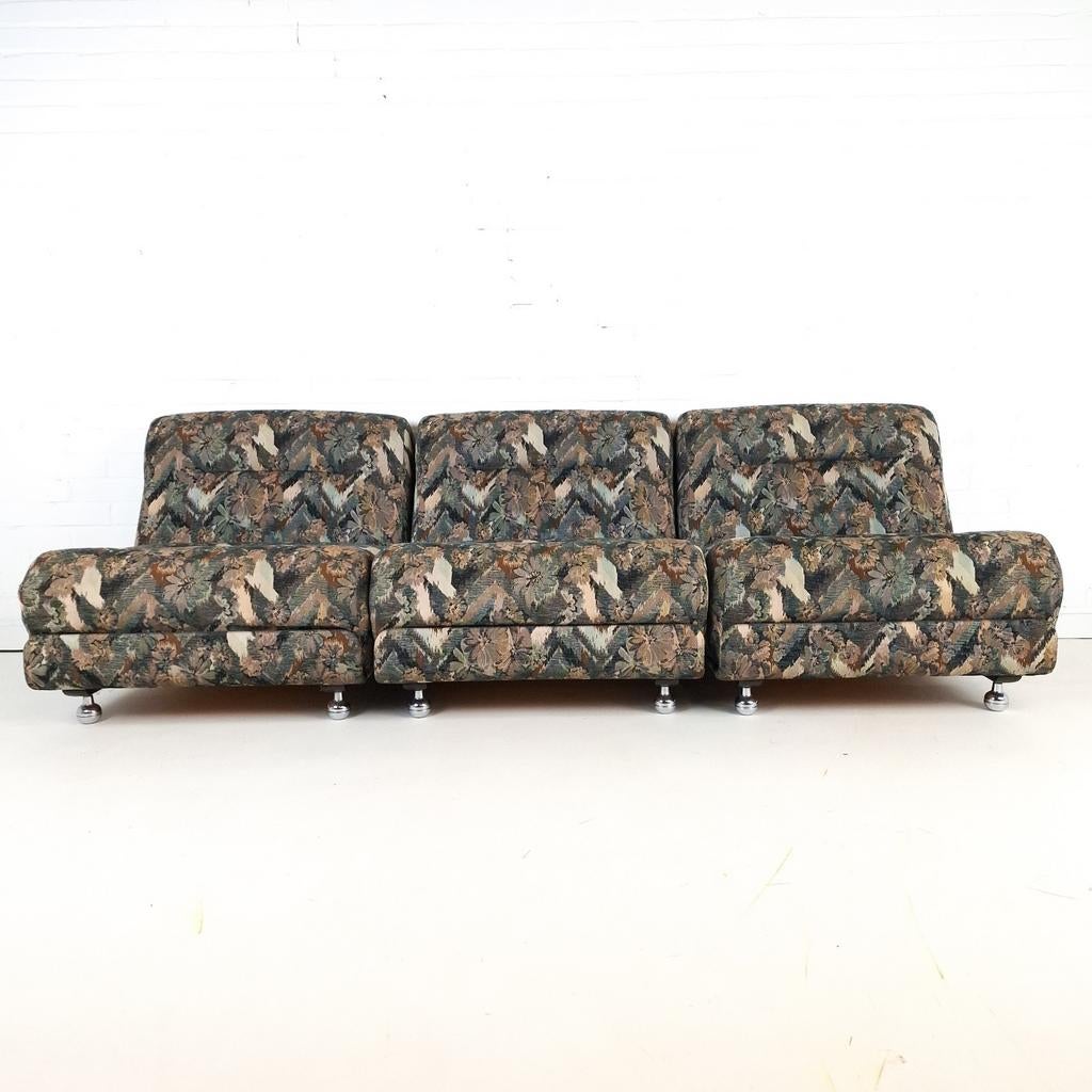 Vintage modulaire bank 3 delig mid century modern design, Enlèvement