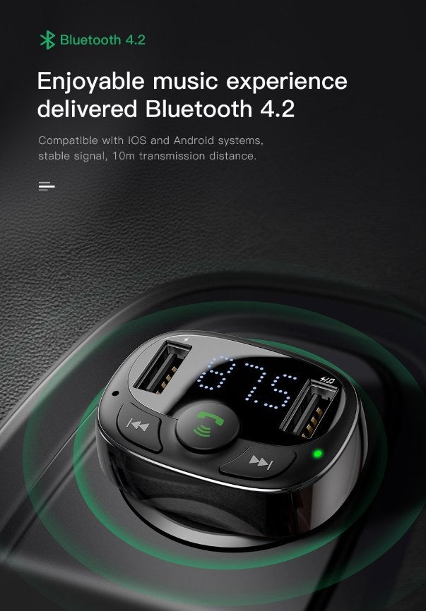 FM-zender Bluetooth-carkit LCD-mp3-speler, Auto diversen, Carkits, Ophalen of Verzenden, Nieuw