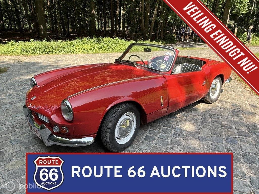 Triumph Spitfire 4 Mk1 | 1963 | Route 66 Auctions, Auto's, Triumph, Zwart, Bedrijf, Handgeschakeld