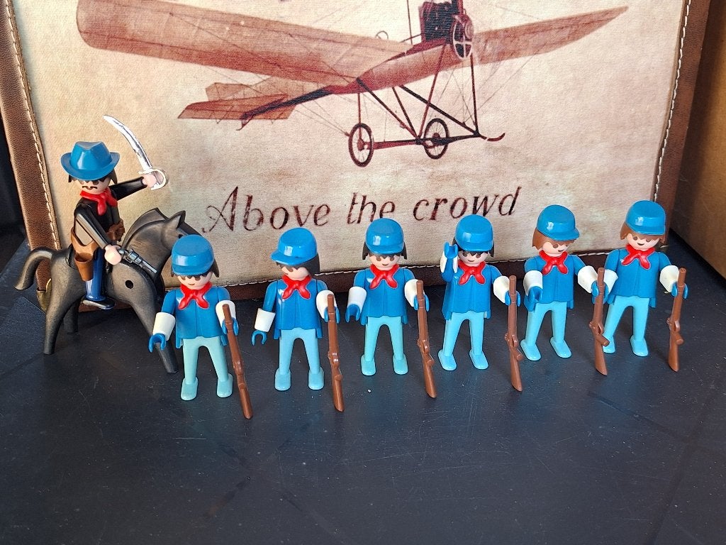 Western setje 3 blauwbloezen, Kinderen en Baby's, Speelgoed | Playmobil, Ophalen