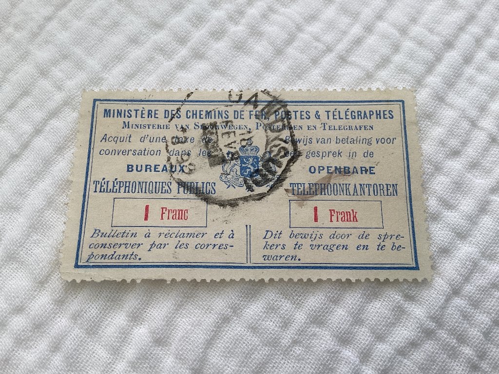 Ontvangstbewijs zegel TF11 Gent Zuid 1898, Ophalen of Verzenden, Treinen