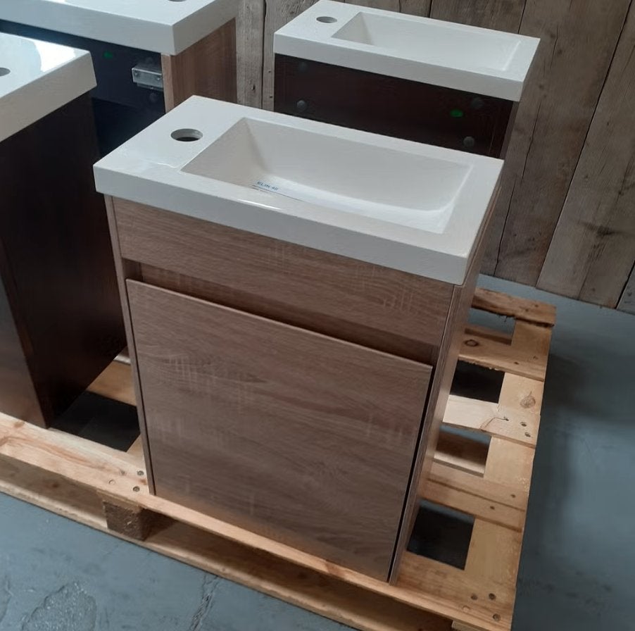 NIEUW! Elin 40, licht eiken, toiletmeubel, wasbak+onderkast, Huis en Inrichting, Woonaccessoires | Overige, Nieuw, Ophalen of Verzenden