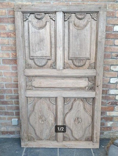 Antieke houten poort (India), Moins de 200 cm, Autres essences de bois, Enlèvement, Utilisé