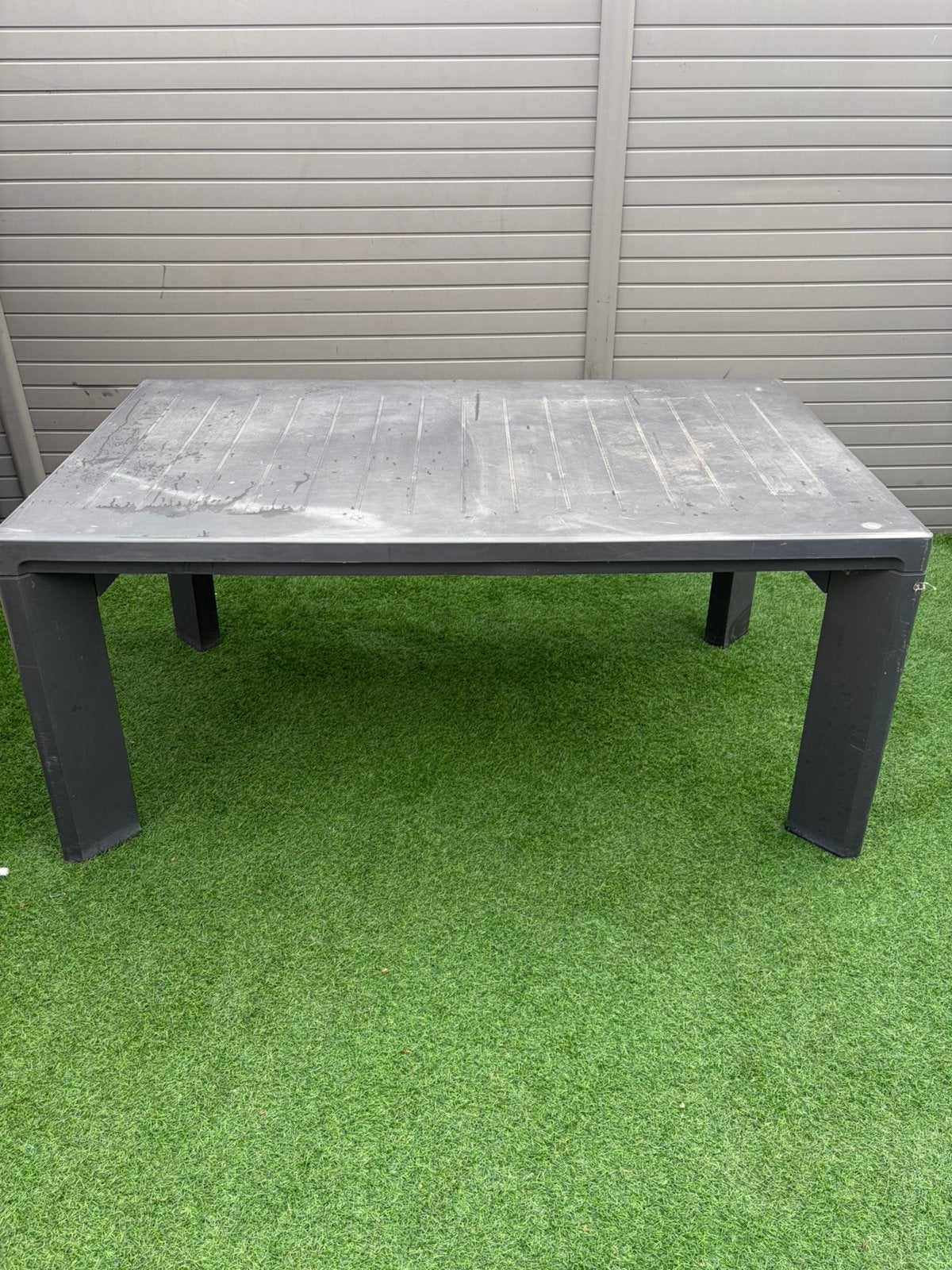 Tuintafel harde plastic, Ophalen, Gebruikt, Rechthoekig, Plastic
