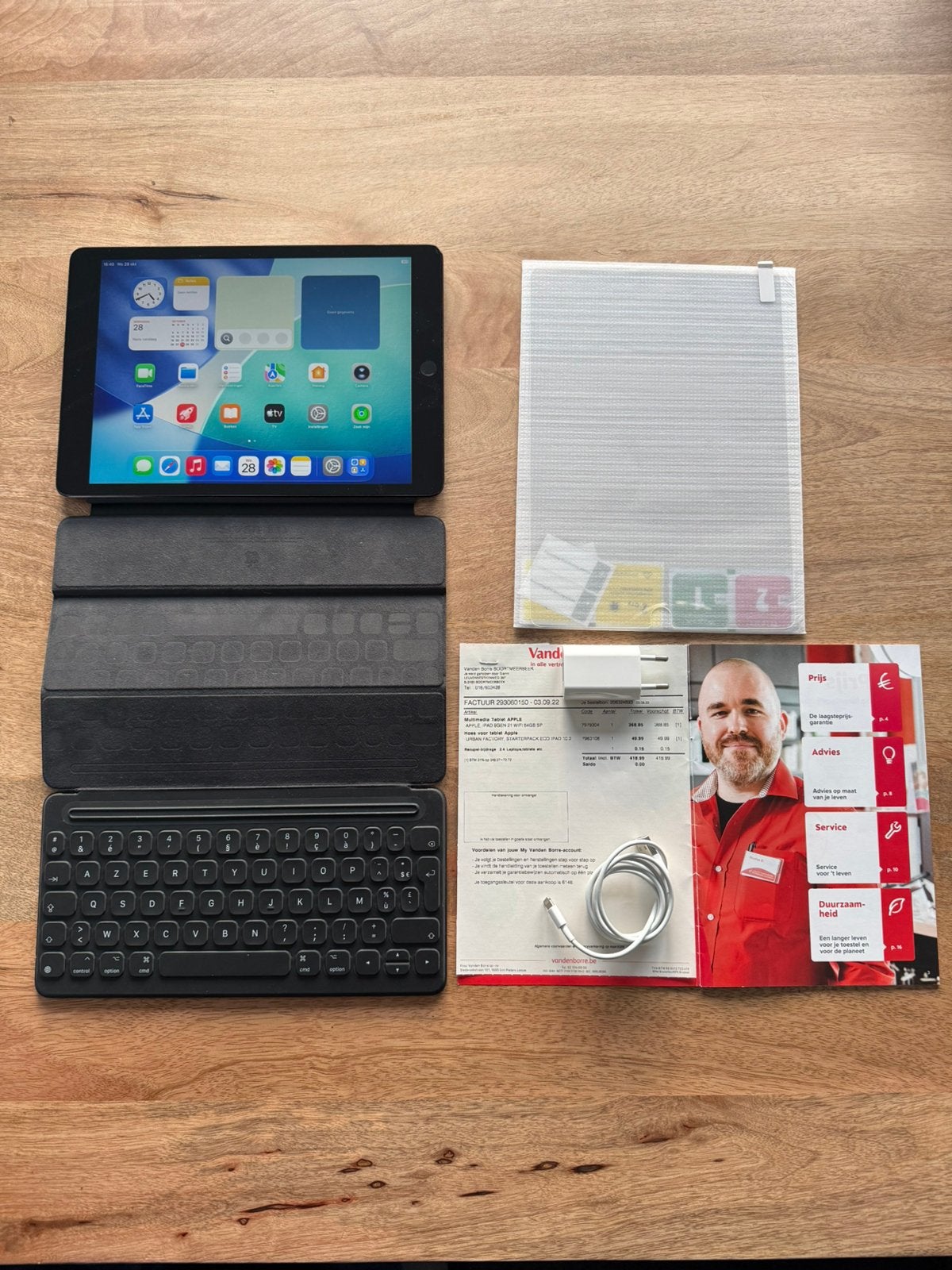 iPad 9e génération Wifi 64 Go + clavier Apple, Informatique & Logiciels, Gris, Enlèvement ou Envoi, Apple iPad, 10 pouces