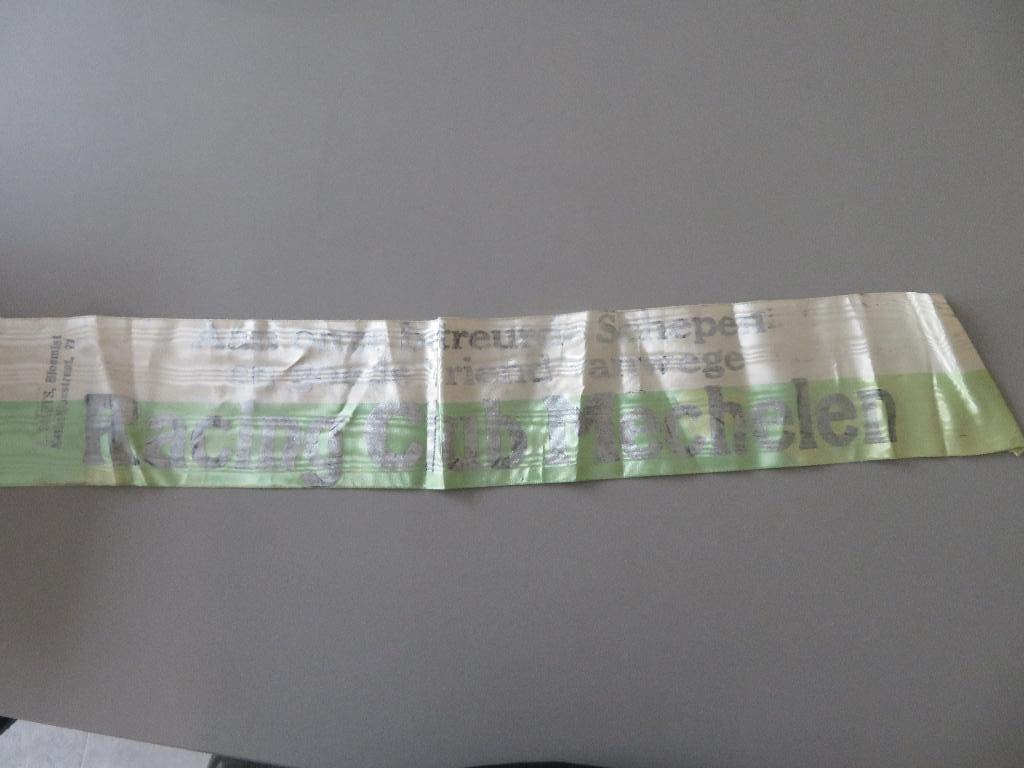 oude vaandel medeleven begrafenis schepen Racing Mechelen, Ophalen of Verzenden, Zo goed als nieuw, Overige typen